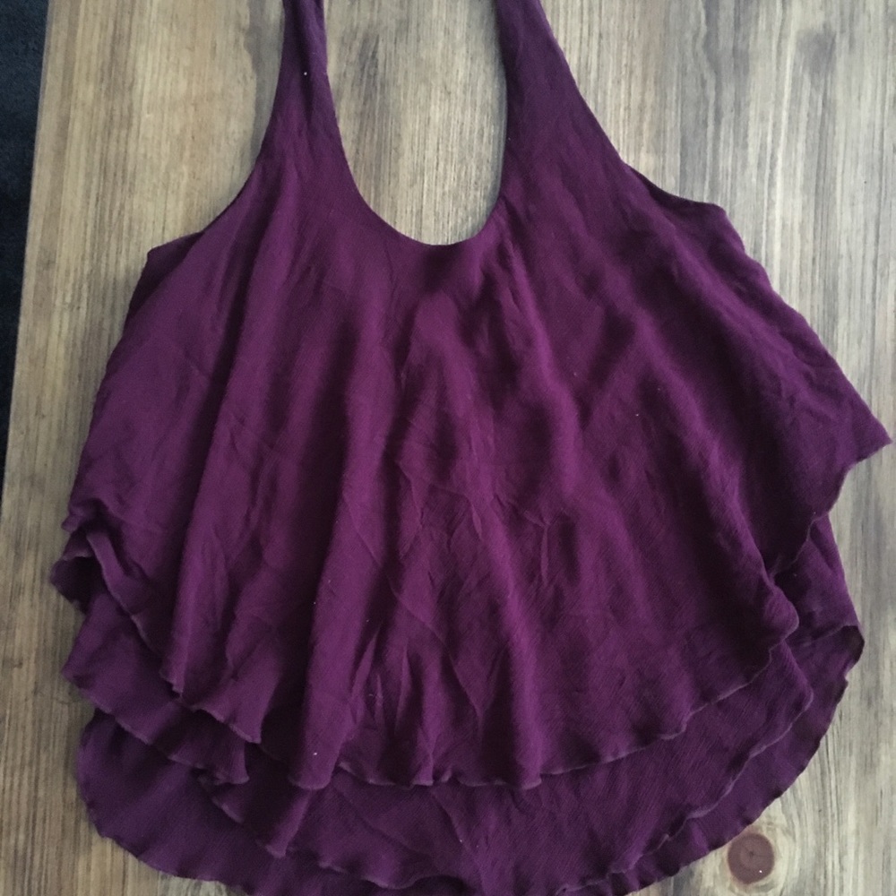MAROON FREE PEOPLE TOP
